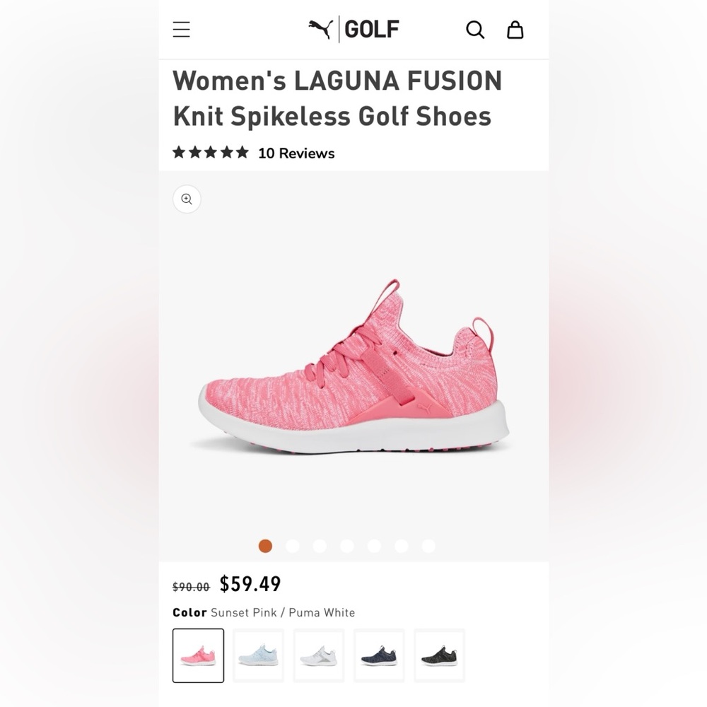 PUMA Laguna Fusion Knit Spikeless Golf Shoes